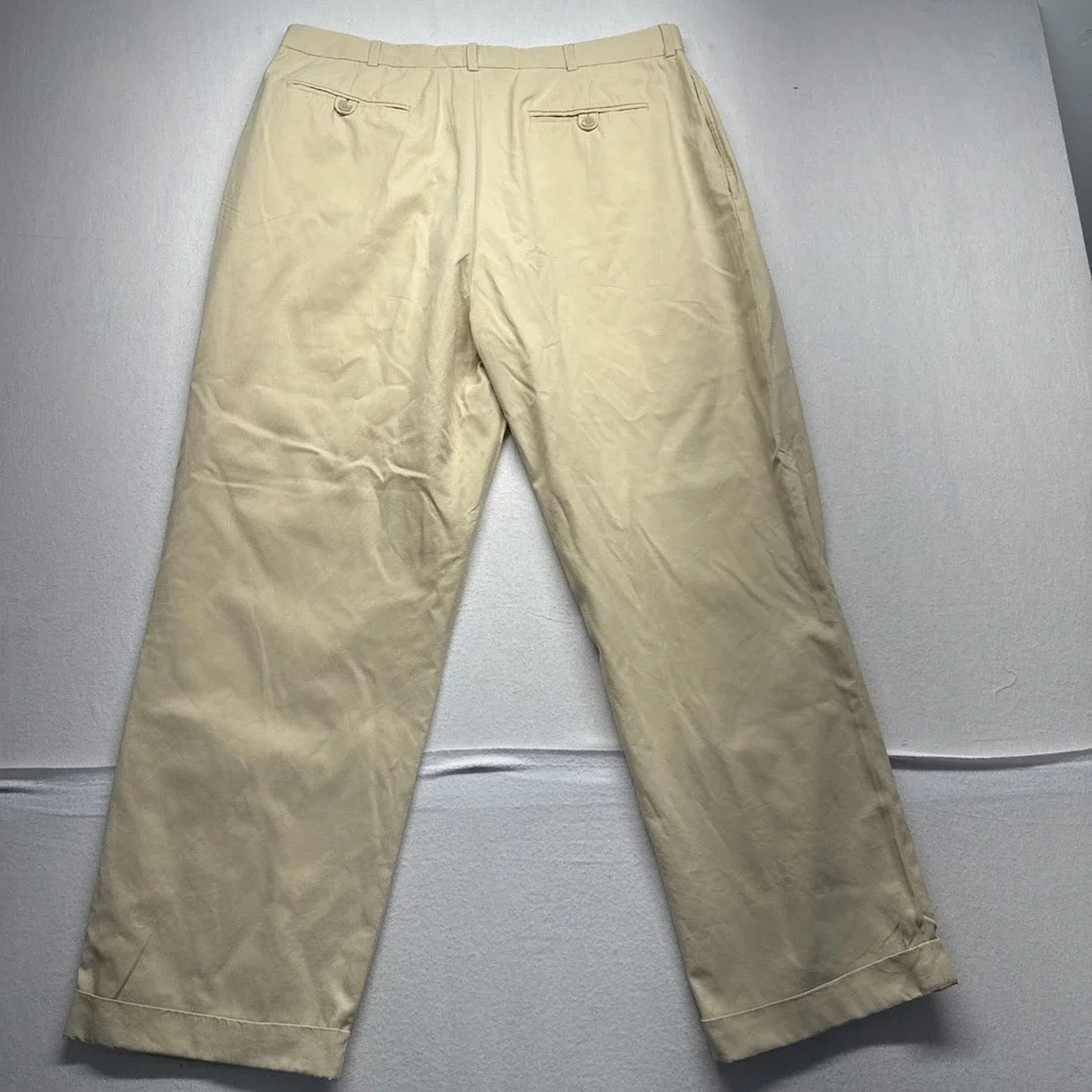 VTG Polo by Ralph Lauren Pastel Silk Cotton Pants 36*32(tag) fits 34*28 Cuffed